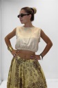 maglia crop smanicata precious
